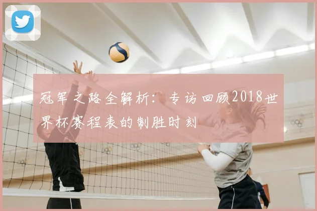 冠军之路全解析：专访回顾2018世界杯赛程表的制胜时刻